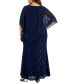 Фото #2 товара Plus Size Beaded Popover Gown