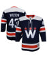 Фото #3 товара Big Boys Tom Wilson Navy Washington Capitals 2020/21 Alternate Premier Player Jersey