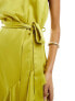 Style Cheat halterneck cami midi dress with tie waist lime 40 - фото #3