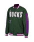 Men's Hunter Green Milwaukee Bucks Hardwood Classics Authentic Warm-Up Full-Snap Jacket