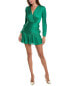 Фото #1 товара Maje Crinkled Mini Dress Women's Green T38