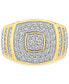 ფოტო #3 პროდუქტის Men's Diamond Multi-Cluster Statement Ring (2 ct. t.w.) in 10k Gold