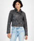 Фото #4 товара Women's Patty Faux-Leather Asymmetrical-Zipper Biker Jacket