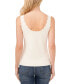 Фото #2 товара Women's Solid Scalloped Neck Knit Sweater Tank Top