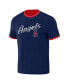 Фото #2 товара Men's Darius Rucker Collection by Red, Navy Distressed Los Angeles Angels Two-Way Ringer Reversible T-shirt