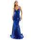 Фото #1 товара Juniors' Sweetheart-Neck Lace-Up-Back Gown, Created for Macy's