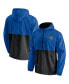 ფოტო #1 პროდუქტის Men's Blue, Black Orlando Magic Anorak Block Party Windbreaker Half-Zip Hoodie Jacket