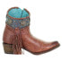 Фото #2 товара Corral Boots Studded Round Toe Cowboy Booties Womens Brown Casual Boots A3196