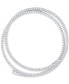 ფოტო #3 პროდუქტის Cubic Zirconia Wrap Collar Necklace in Sterling Silver