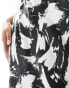 Yours bias cut midi skirt in abstract print