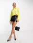 Something New cropped shirt in bright yellow