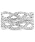 Фото #3 товара Diamond Openwork Braided Ring (1 ct. t.w.) in 10k White Gold