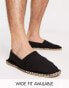 ASOS DESIGN – Espadrilles aus schwarzem Stoff