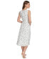 Фото #2 товара Women's Dot-Print Sleeveless Midi Dress