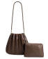 Carrie Pleated Faux Leather Shoulder Bag