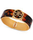 Gold-Tone Logo & Tortoise-Look Bangle Bracelet