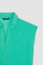 Gömlek Yaka Regular Fit Kısa Kollu %100 Pamuk Bluz X8896az22sm