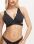 ASOS DESIGN Fuller Bust Maya mix and match underwired wrap bikini top in black