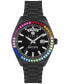 ფოტო #1 პროდუქტის Men's Date Superlative Black Ion Plated Stainless Steel Bracelet Watch 42mm