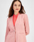 ფოტო #3 პროდუქტის Women's Twill Faux-Lapel One-Button Jacket