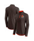 Фото #4 товара Women's Brown Cleveland Browns Worth the Drive Quarter-Zip Top