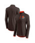 Women's Brown Cleveland Browns Worth the Drive Quarter-Zip Top