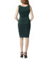 ფოტო #2 პროდუქტის Maternity Scalloped V-Neck Midi Dress