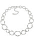 Silver-Tone Cubic Zirconia Ring Collar Necklace, 16" + 3" extender