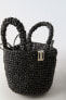 Raffia mini crossbody bag