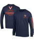 Фото #1 товара Men's Navy Virginia Cavaliers Team Stack Long Sleeve T-shirt