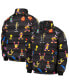 Фото #1 товара Men's Black Looney Tunes Raglan Full-Zip Puffer Jacket