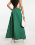 Фото #2 товара Urban Revivo cargo midi skirt in green