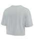 ფოტო #3 პროდუქტის Women's Gray Green Bay Packers Super Soft Short Sleeve Cropped T-shirt