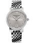 ფოტო #1 პროდუქტის Women's Swiss Classic Slimline (5/8 ct. t.w.) Stainless Steel Bracelet Watch 30mm