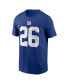 Фото #3 товара Men's Saquon Barkley Royal New York Giants Player Name and Number T-shirt