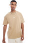 HUGO Blue nalono relaxed fit t-shirt in beige