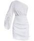 ფოტო #7 პროდუქტის Women's One-Shoulder Ruched Mini Dress