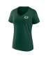 Фото #3 товара Women's Green Green Bay Packers Plus Size Mother's Day #1 Mom V-Neck T-shirt