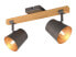 Фото #2 товара LED Deckenspots Holz, Silber 2-flammig