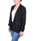 Фото #3 товара Petite Long Sleeve Single Button Tweed Blazer