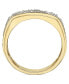 ფოტო #4 პროდუქტის Men's Diamond Cluster Ring (2 ct. t.w.) in 10k Gold