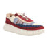 Фото #2 товара Corkys Adventure Lace Up Womens Blue, Red, White Sneakers Casual Shoes 51-0074-