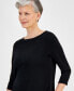 ფოტო #3 პროდუქტის Women's Boat-Neck 3/4-Sleeve Top, Created for Macy's