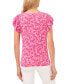 Фото #2 товара Women's Ruffle Sleeve Floral-Printed Knit Top