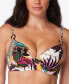 Фото #1 товара Bleu by Rod Beattie 282120 Printed Over-The-Shoulder Bikini Top Swimsuit 34D