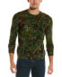 Autumn Cashmere Splatter Paint Print Wool & Cashmere-Blend Crewneck Sweater