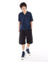 Dr Denim Madi short sleeve relaxed fit shirt with world back graphic print in navy exclusive to ASOS Синий, XS - фото #2