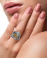 ფოტო #2 პროდუქტის EFFY® Multi-Gemstone Statement Ring (4-3/4 ct. t.w.) in Sterling Silver & 18k Gold