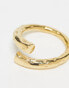 Фото #4 товара ASOS DESIGN waterproof stainless steel ring with wrap twist design in gold tone