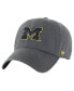 Men's Charcoal Michigan Wolverines Classic Franchise Legacy Fitted Hat Charcoal, Navy, L - фото #1